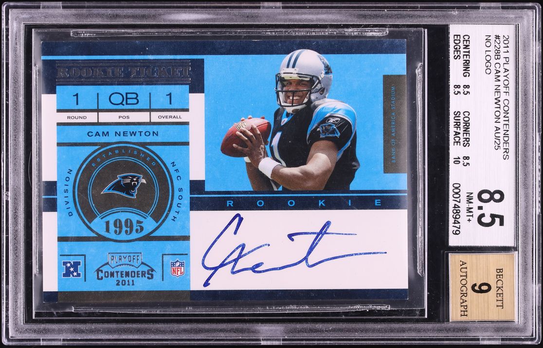 2011 Playoff Contenders Cam Newton ROOKIE AUTO #228 BGS 8.5 NM-MT+
