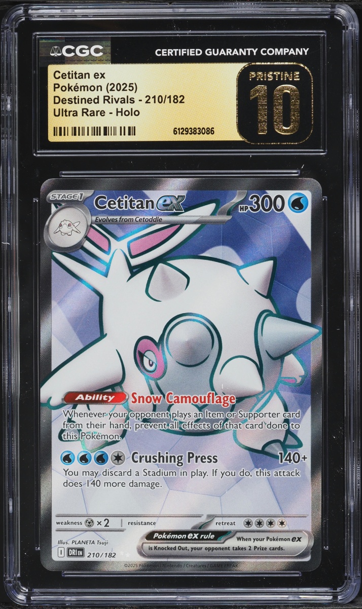 2025 Pokemon Scarlet & Violet Destined Rivals Full Art Cetitan ex #210 CGC 10 PRISTINE
