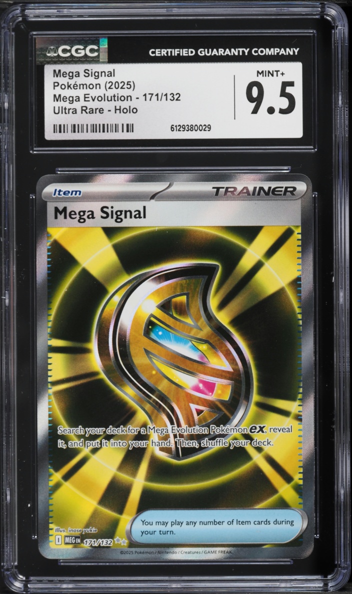 2025 Pokemon Mega Evolution Full Art Mega Signal #171 CGC 9.5 MINT+