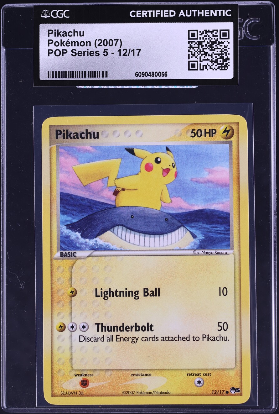 2007 Pokemon POP Series 5 Pikachu #12 CGC AUTH