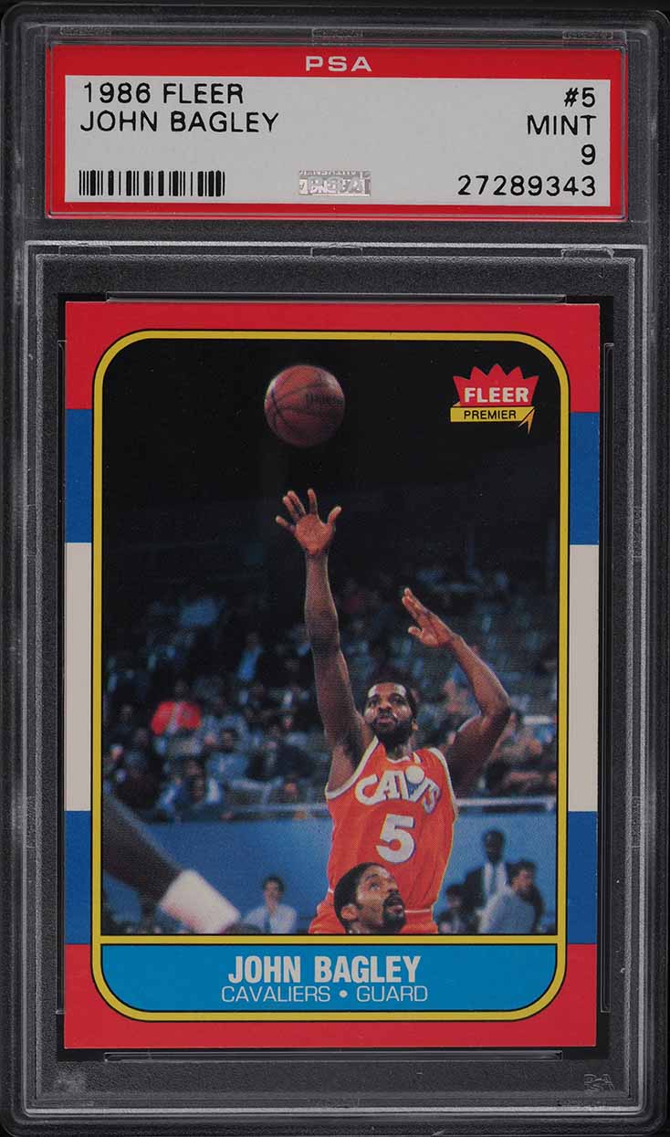 1986 Fleer Basketball John Bagley #5 PSA 9 MINT