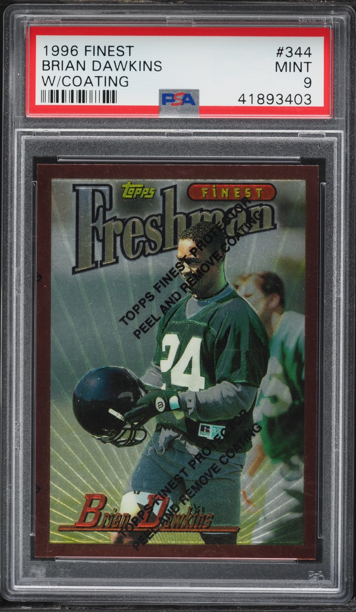 1996 Finest w/ Coating Brian Dawkins ROOKIE #344 PSA 9 MINT
