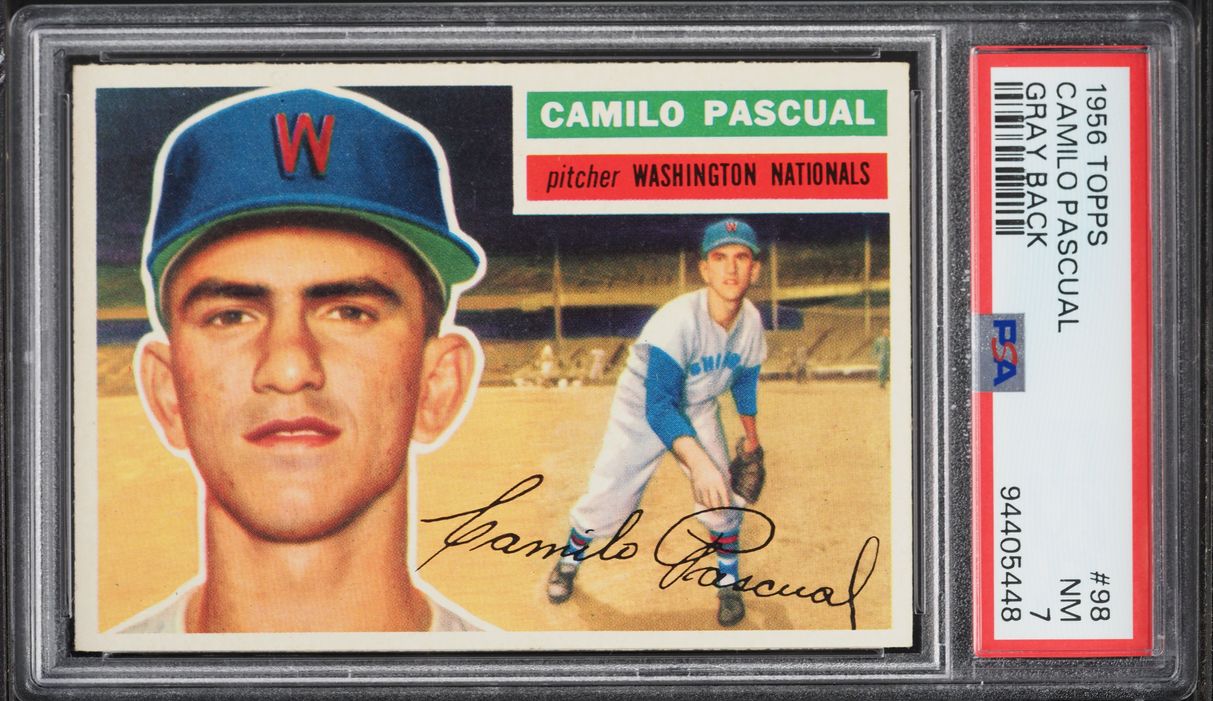 1956 Topps Camilo Pascual #98 PSA 7 NRMT