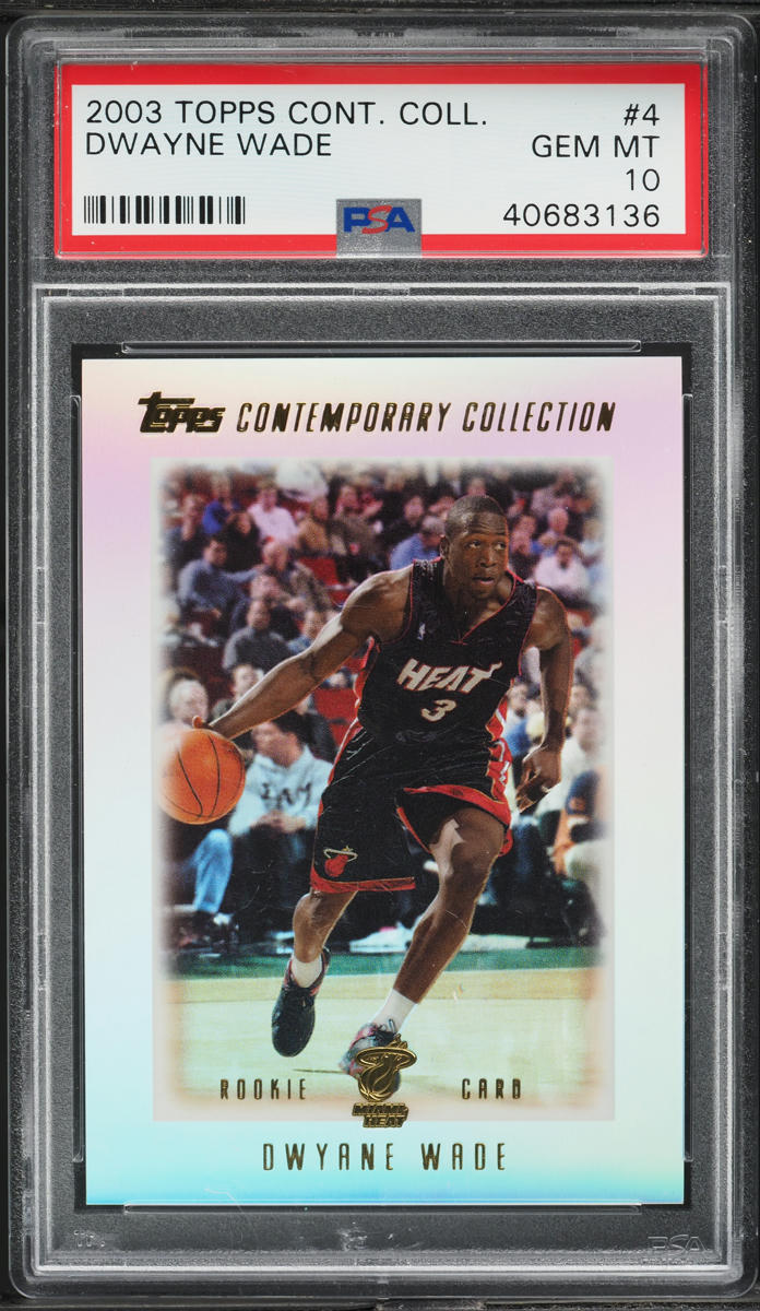 2003 Topps Contemporary Collection Dwyane Wade ROOKIE #4 PSA 10 GEM MINT