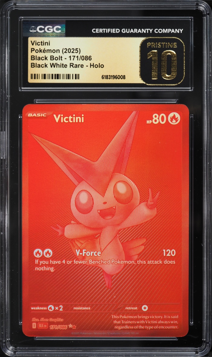 2025 Pokemon Scalet & Violet Black Bolt BWR Victini #171 CGC 10 PRISTINE