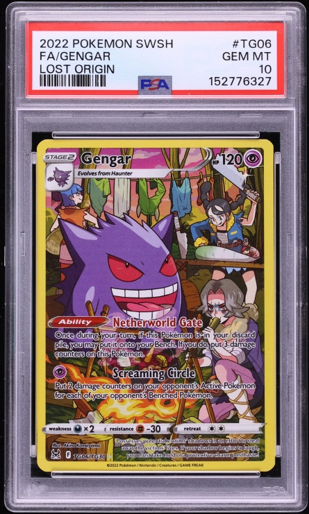 2022 Pokemon Sword & Shield Lost Origin Trainer Gallery Full Art Gengar #TG06 PSA 10 GEM MINT