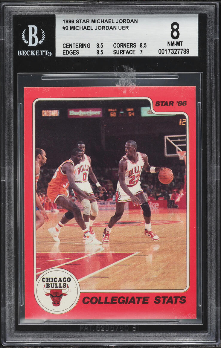 1986 Star Basketball Michael Jordan ROOKIE #2 BGS 8 NM-MT