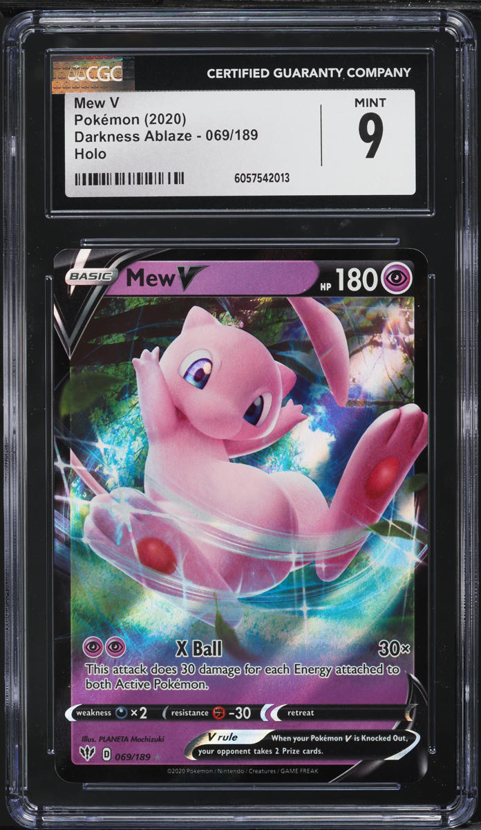 2020 Pokemon Sun & Moon Darkness Ablaze Holo Mew V #69 CGC 9 MINT - Main Image