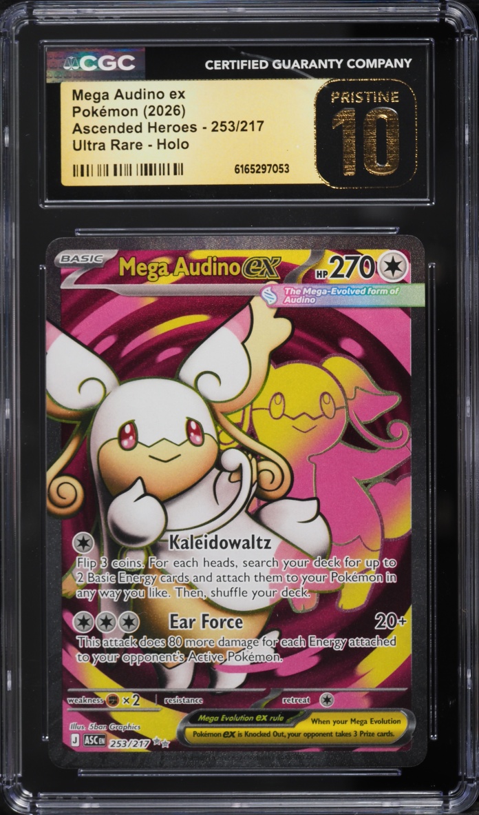 2026 Pokemon Mega Evolution Ascended Heroes Full Art Mega Audino Ex #253 CGC 10 PRISTINE