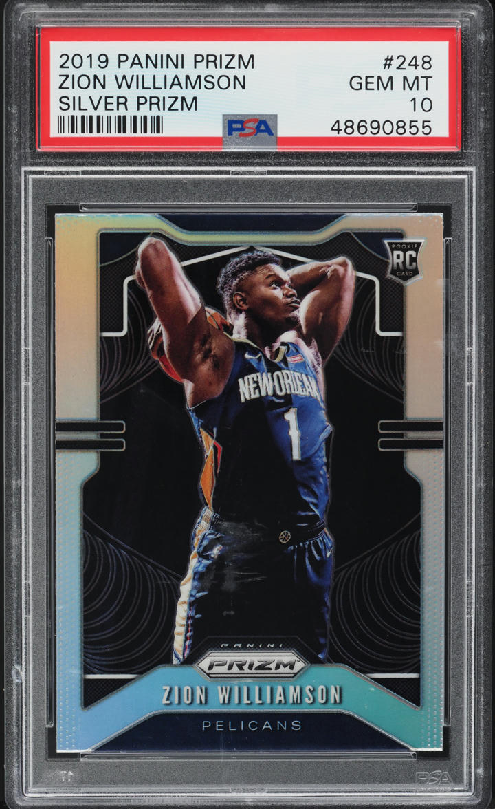 2019 Hoops Tribute Zion Williamson ROOKIE RC #296 PSA 10 GEM MINT