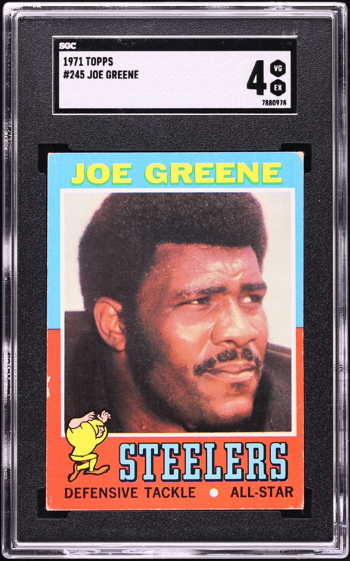 1971 Topps Football Joe Greene ROOKIE #245 SGC 4 VGEX
