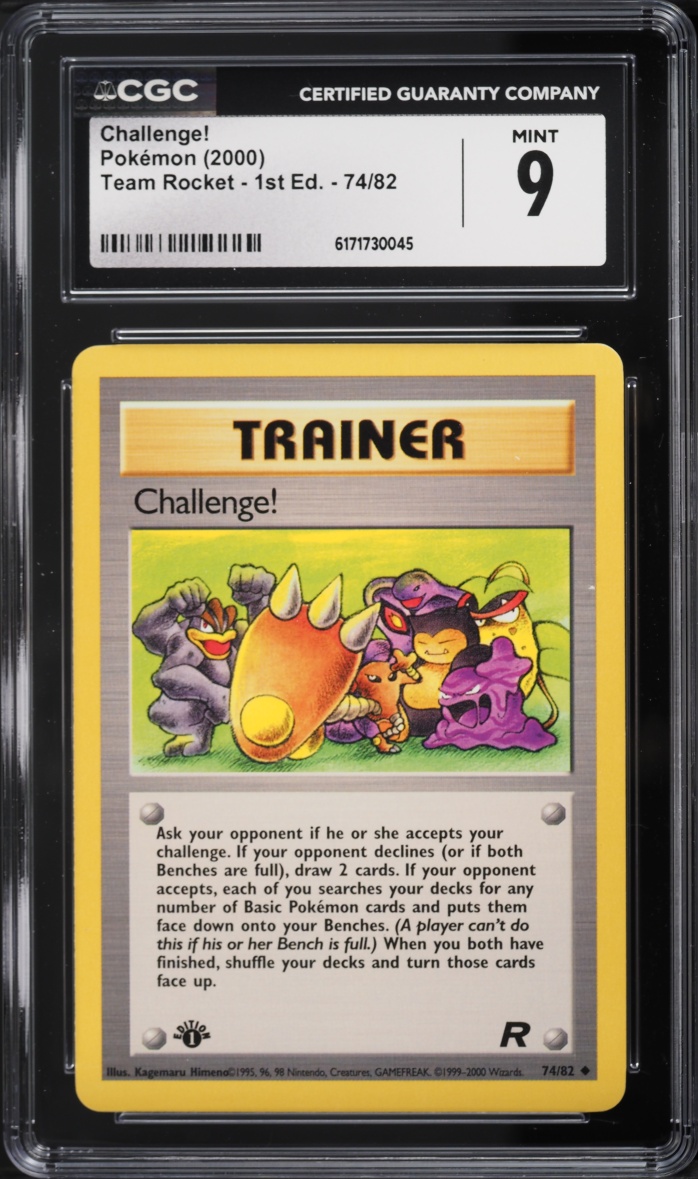 2000 Pokemon Team Rocket 1st Edition Challenge! #74 CGC 9 MINT