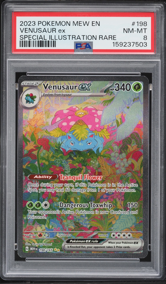 2023 Pokemon Scarlet & Violet 151 SIR Venusaur EX #198 PSA 8 NM-MT