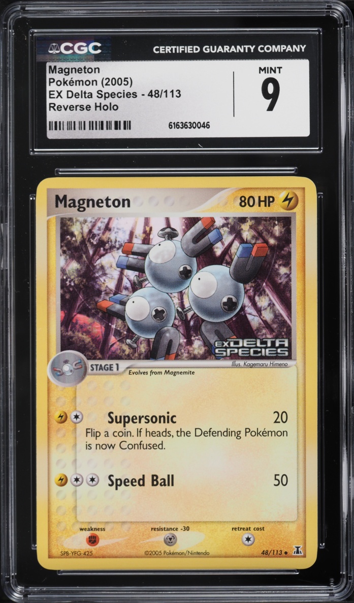 2005 Pokemon EX Delta Species Reverse Holo Magneton #48 CGC 9 MINT