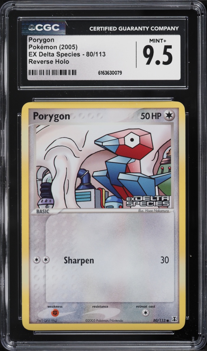 2005 Pokemon EX Delta Species Reverse Holo Porygon #80 CGC 9.5 MINT+