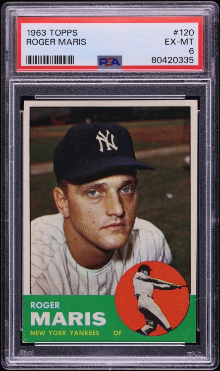 1963 Topps Roger Maris #120 PSA 6 EXMT