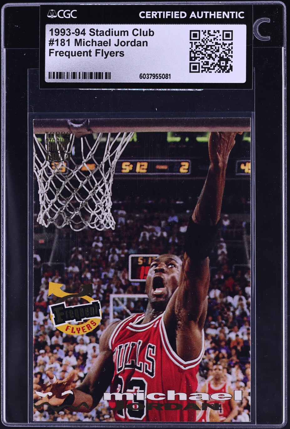 1993 Stadium Club Frequent Flyers Michael Jordan #181 CGC AUTH