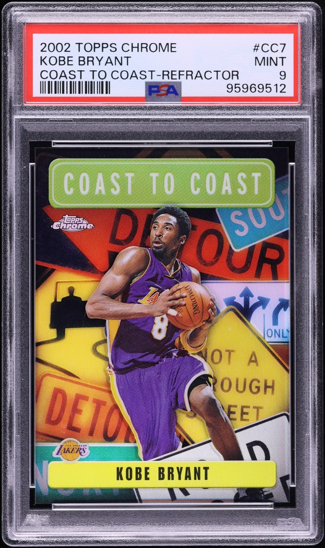 2002 Topps Chrome Coast To Coast Refractor Kobe Bryant #CC7 PSA 9 MINT - Photo 1