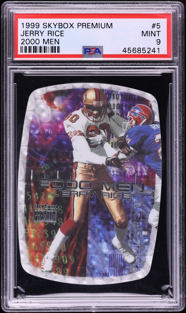 1999 Skybox Premium 2000 Men Jerry Rice /100 #5 PSA 9 MINT - Photo 1
