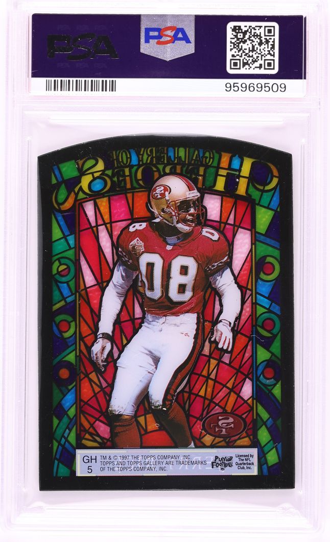 1997 Topps Gallery Of Heroes Die-Cut Jerry Rice #GH5 PSA 10 GEM MINT - Photo 2