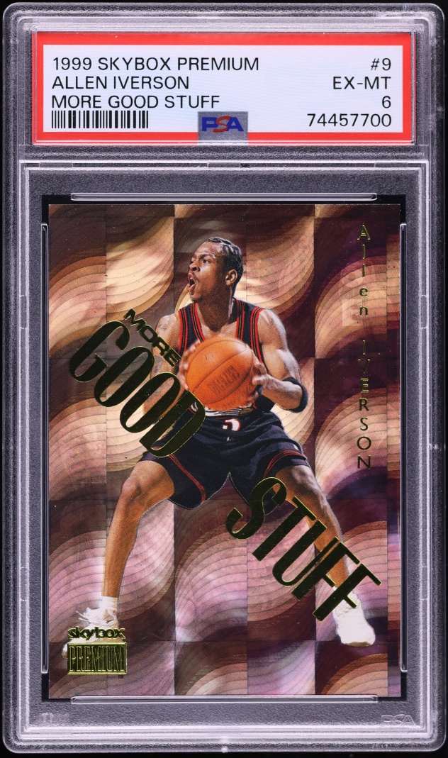 1999 Skybox Premium Good Stuff More Good Stuff Allen Iverson /99 #9 PSA 6 EXMT - Photo 1