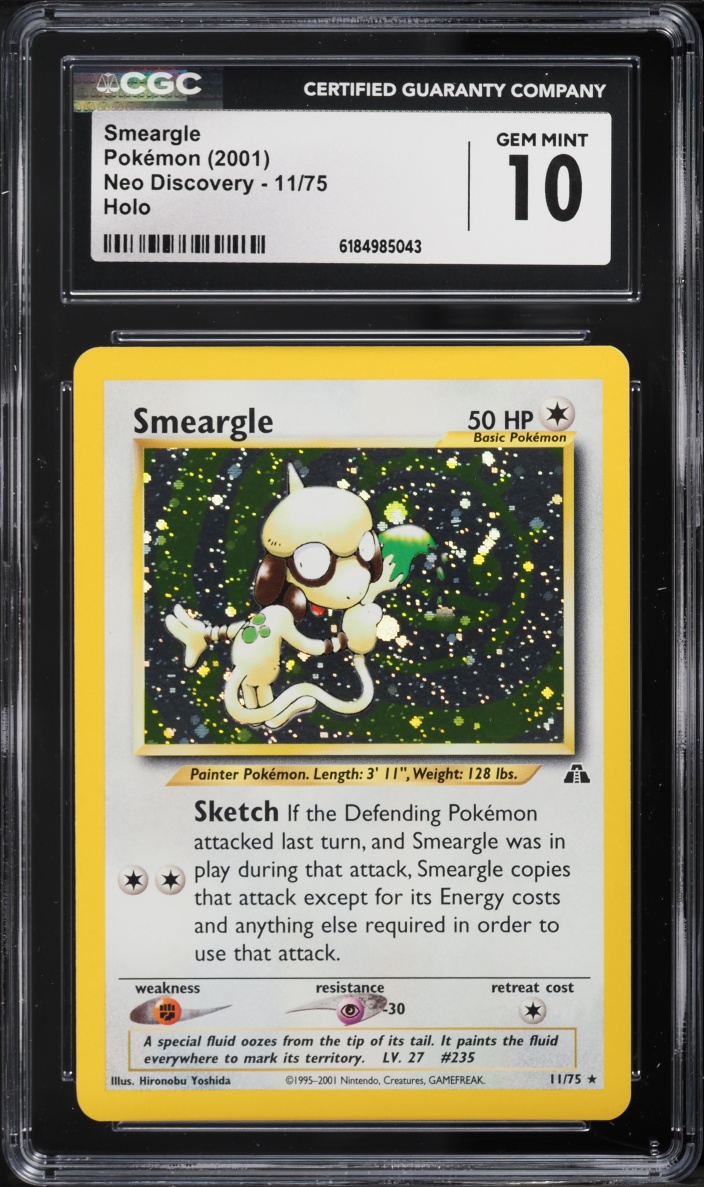 2001 Pokemon Neo Discovery Holo Smeargle #11 CGC 10 GEM MINT