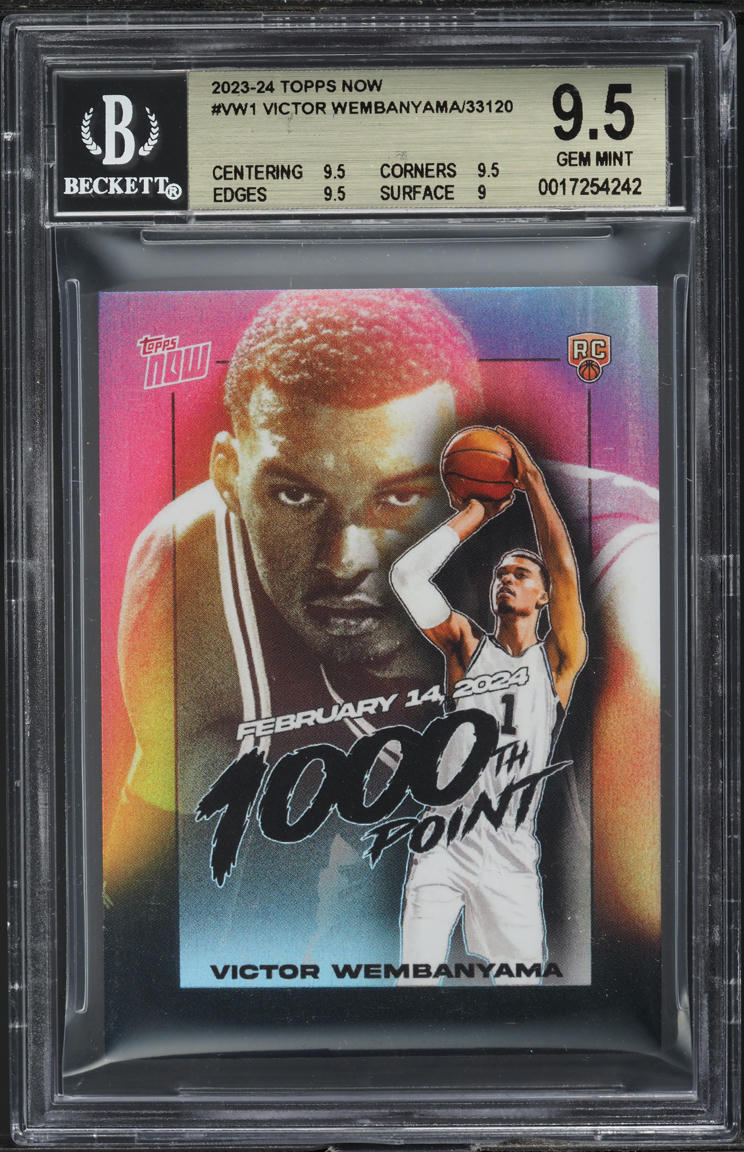2023 Topps Now Victor Wembanyama ROOKIE #VW-1 BGS 9.5 GEM MINT