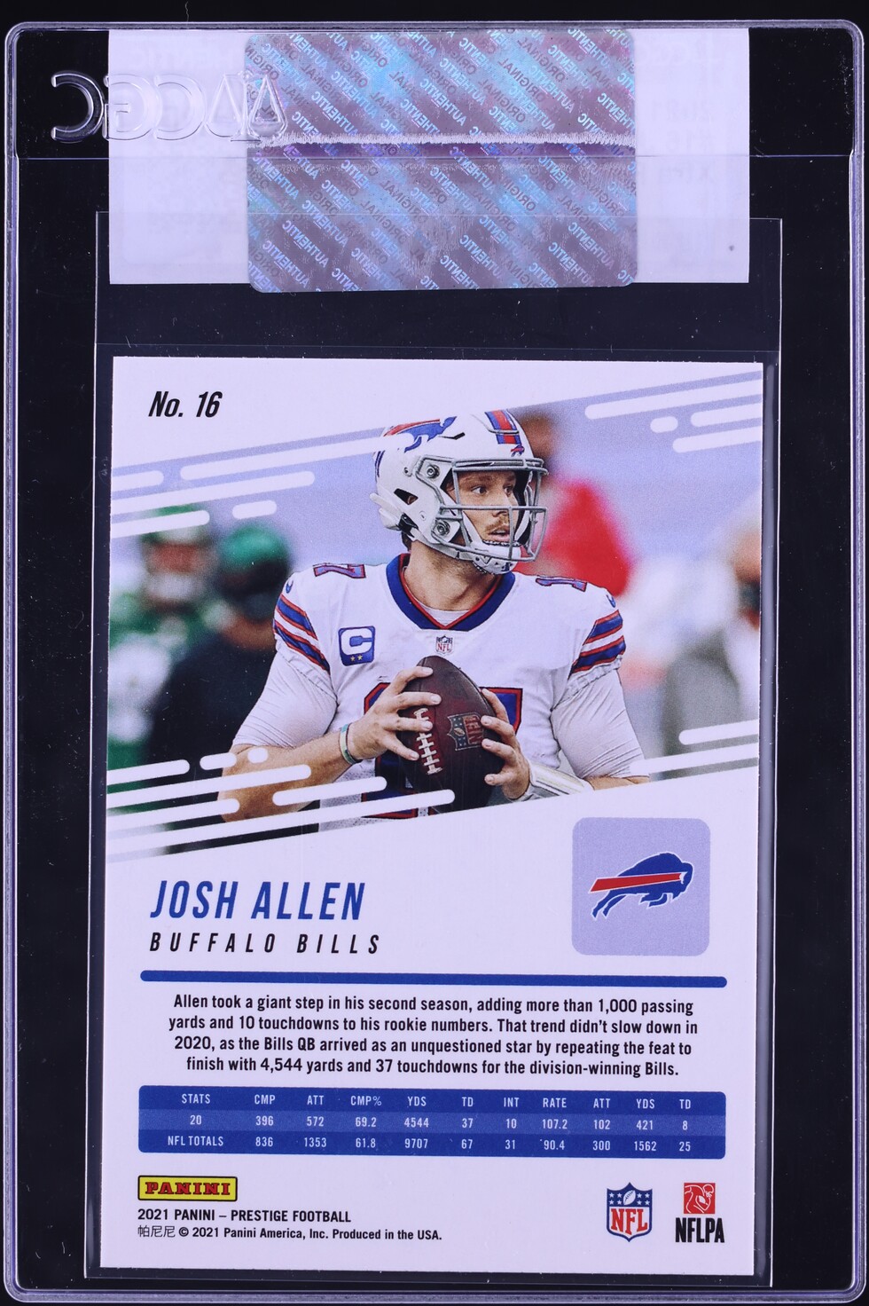 2021 Panini Prestige Xtra Points Astral Josh Allen #16 CGC AUTH
