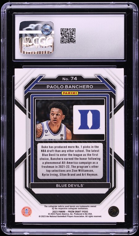 2023 Panini Prizm Draft Picks Paolo Banchero #74 CGC 9.5 MINT+