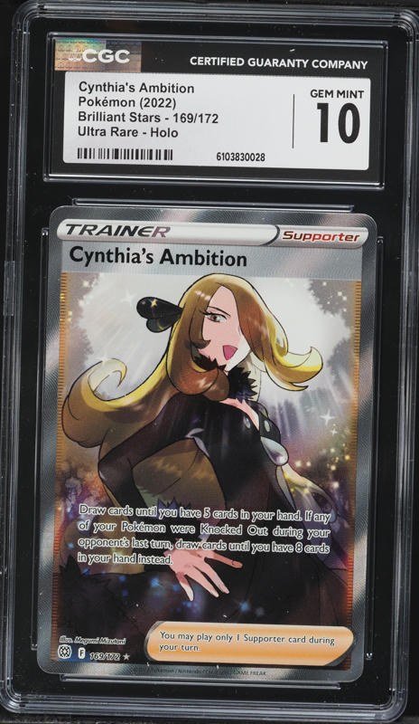 2023 Pokemon SWSH Crown Zenith Full Art Cynthia's Ambition #GG60