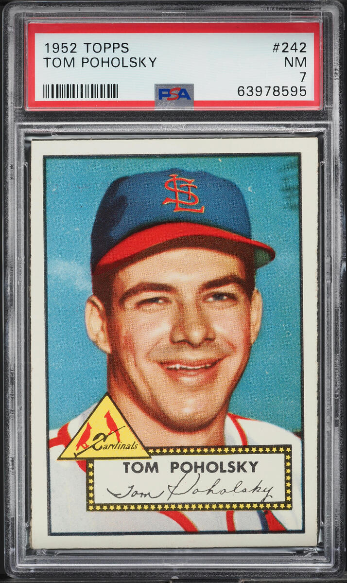 1952 Topps Tom Poholsky #242 PSA 7 NRMT