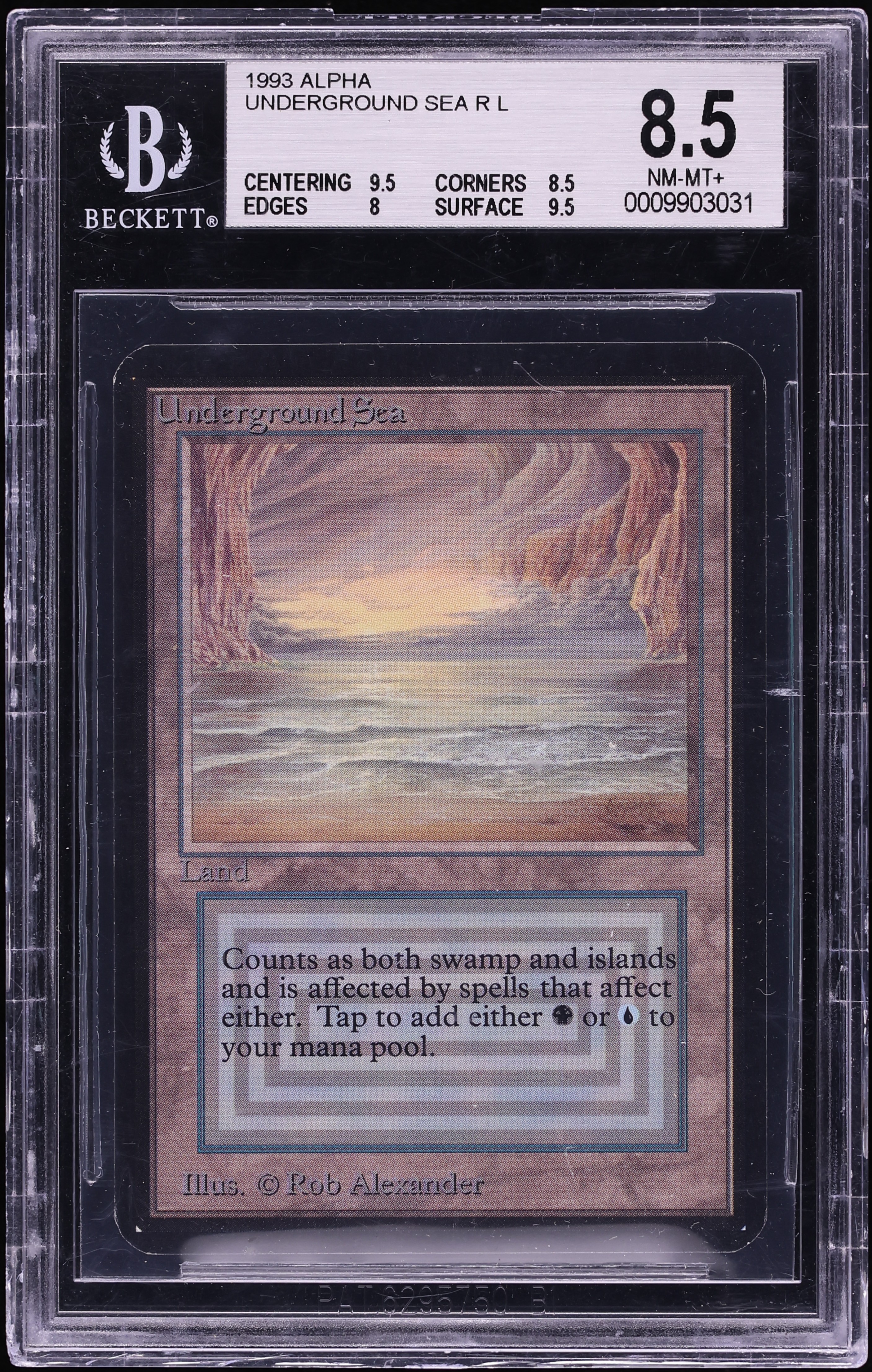 1993 Magic The Gathering MTG Alpha Underground Sea BGS 8.5 NM-MT+