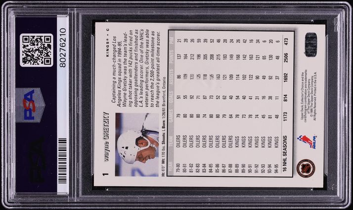 1995 Collector's Choice Hockey Wayne Gretzky #1 PSA 10 GEM MINT