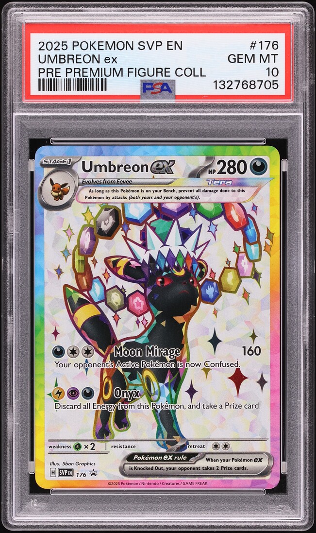 2025 Pokemon SV Promo Prismatic Evolutions Premium Figure Full Art Umbreon ex #176 PSA 10 GEM