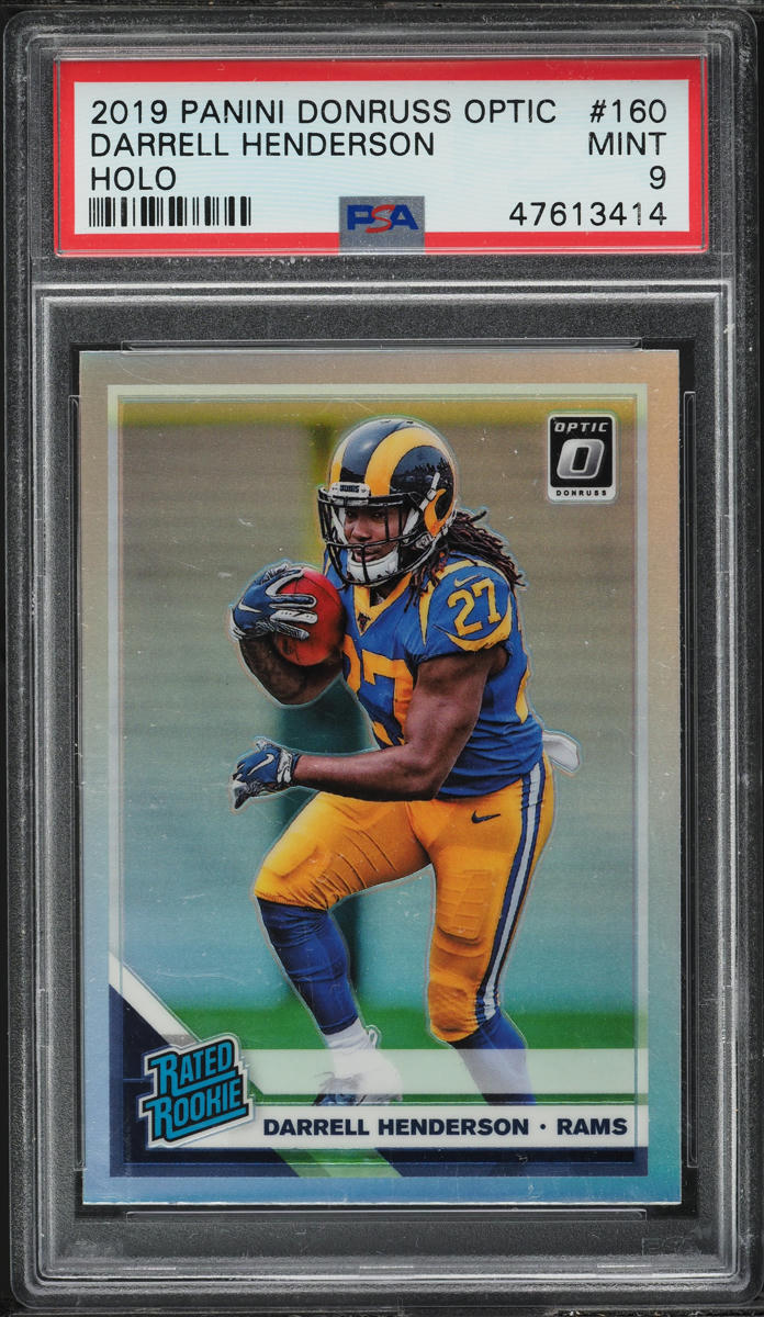2019 Donruss Optic Holo Darrell Henderson ROOKIE #160 PSA 9 MINT