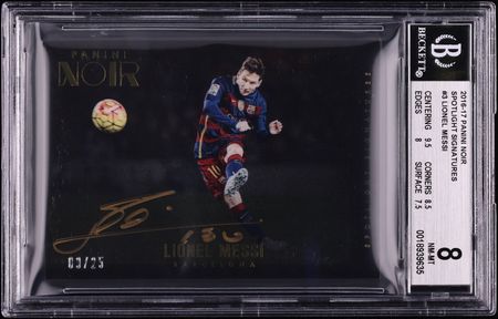 2007 Futera World Football Unique Lionel Messi #81 BGS 9 MINT on