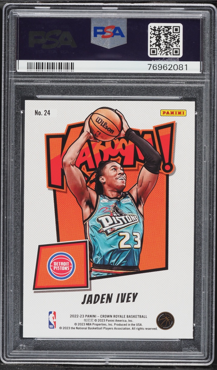 2022 Crown Royale Kaboom! Jaden Ivey ROOKIE #24 PSA 9 MINT