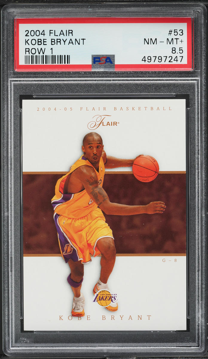 2004 Flair Row 1 Kobe Bryant /100 #53 PSA 8.5 NM-MT+