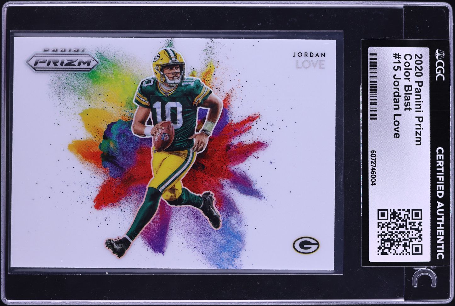 2020 Panini Prizm Color Blast Jordan Love ROOKIE #15 CGC AUTH