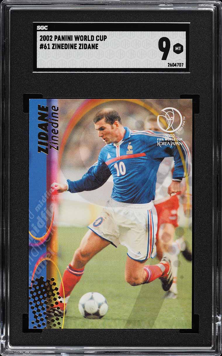 2002 Panini World Cup Korea Japan Zinedane Zidane #61 SGC 9 MINT