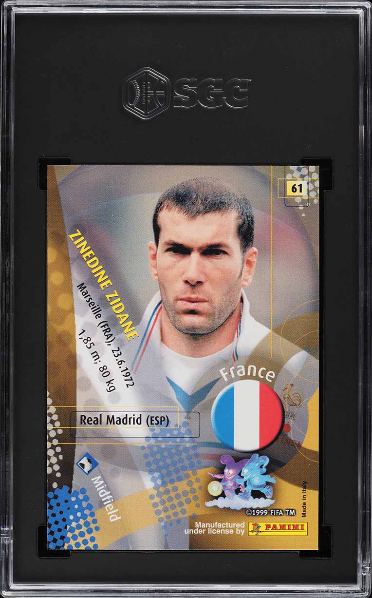 2002 Panini World Cup Korea Japan Zinedane Zidane #61 SGC 9 MINT