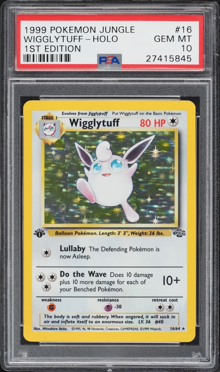 1999 Pokemon Jungle 1st Edition Holo Wigglytuff #16 PSA 10 GEM MINT