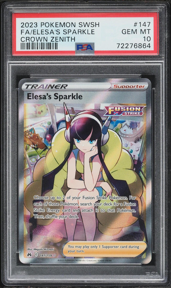 2023 Pokemon Sword & Shield Crown Zenith Full Art Elesa's Sparkle #147 PSA 10 GEM MINT