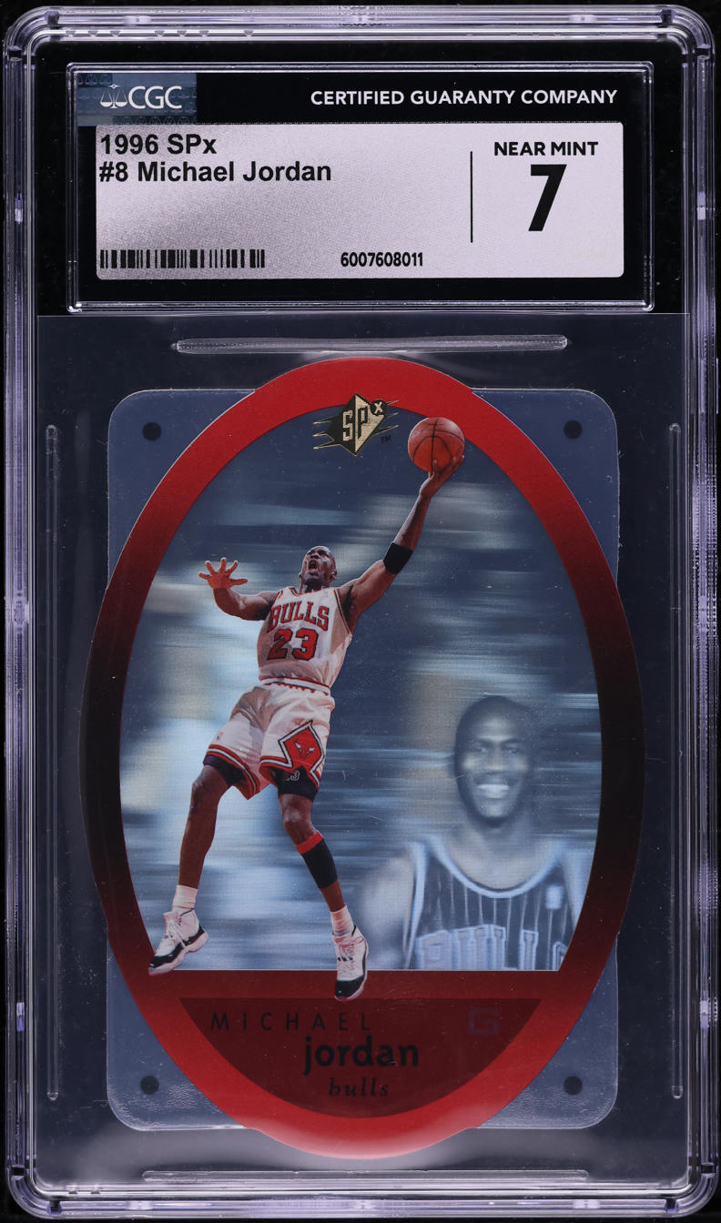 1996 SPx Basketball Michael Jordan #8 CGC 7 NRMT