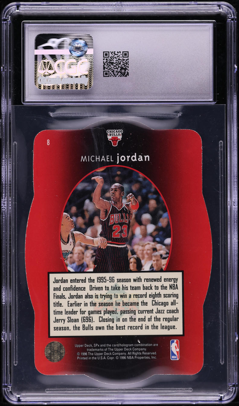 1996 SPx Basketball Michael Jordan #8 CGC 7 NRMT