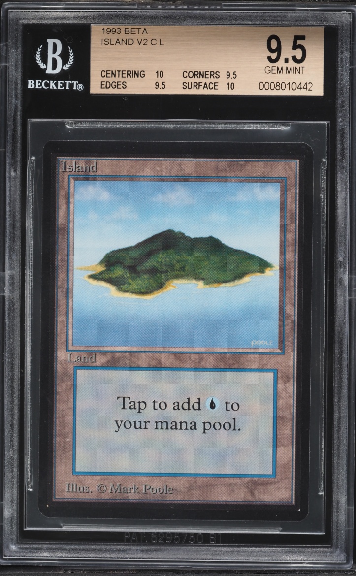 1993 Magic The Gathering MTG Beta Island BGS 9.5 GEM MINT