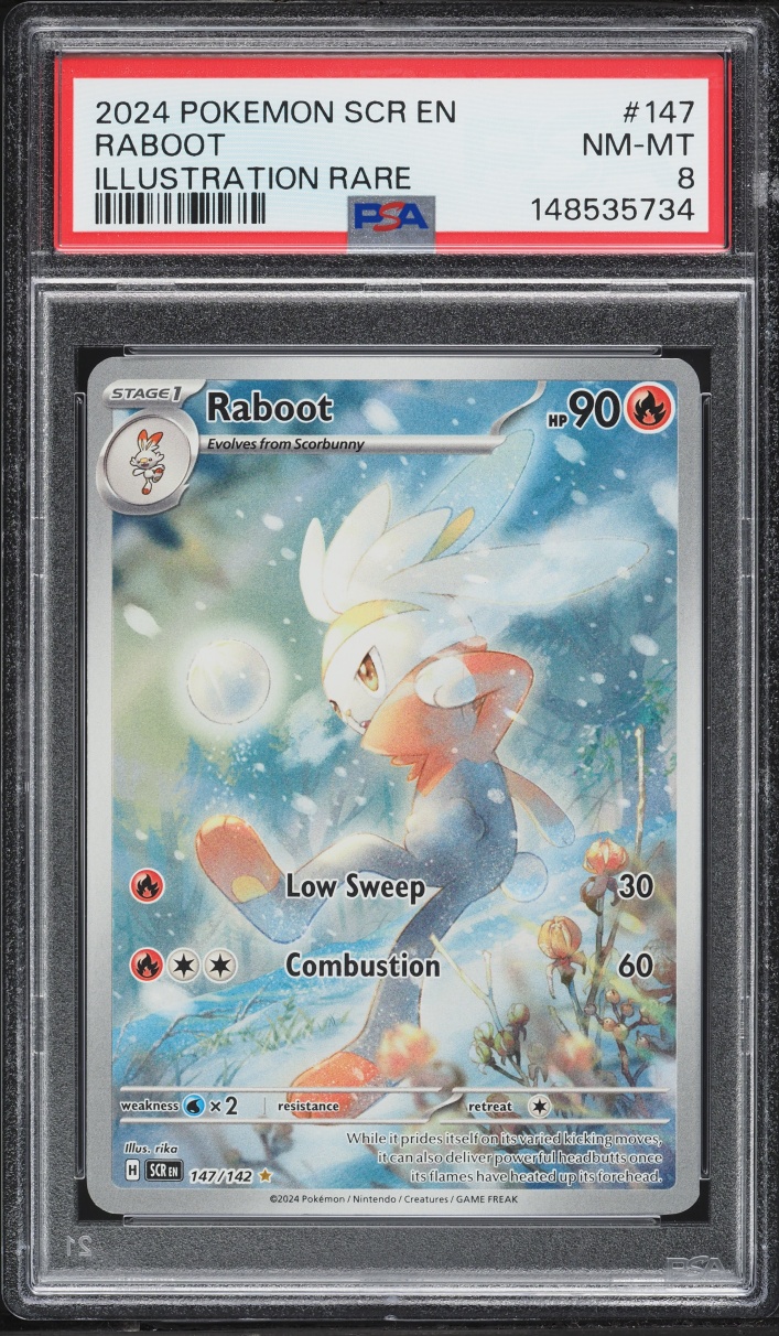 2024 Pokemon Scarlet & Violet Stellar Crown IR Raboot #147 PSA 8 NM-MT