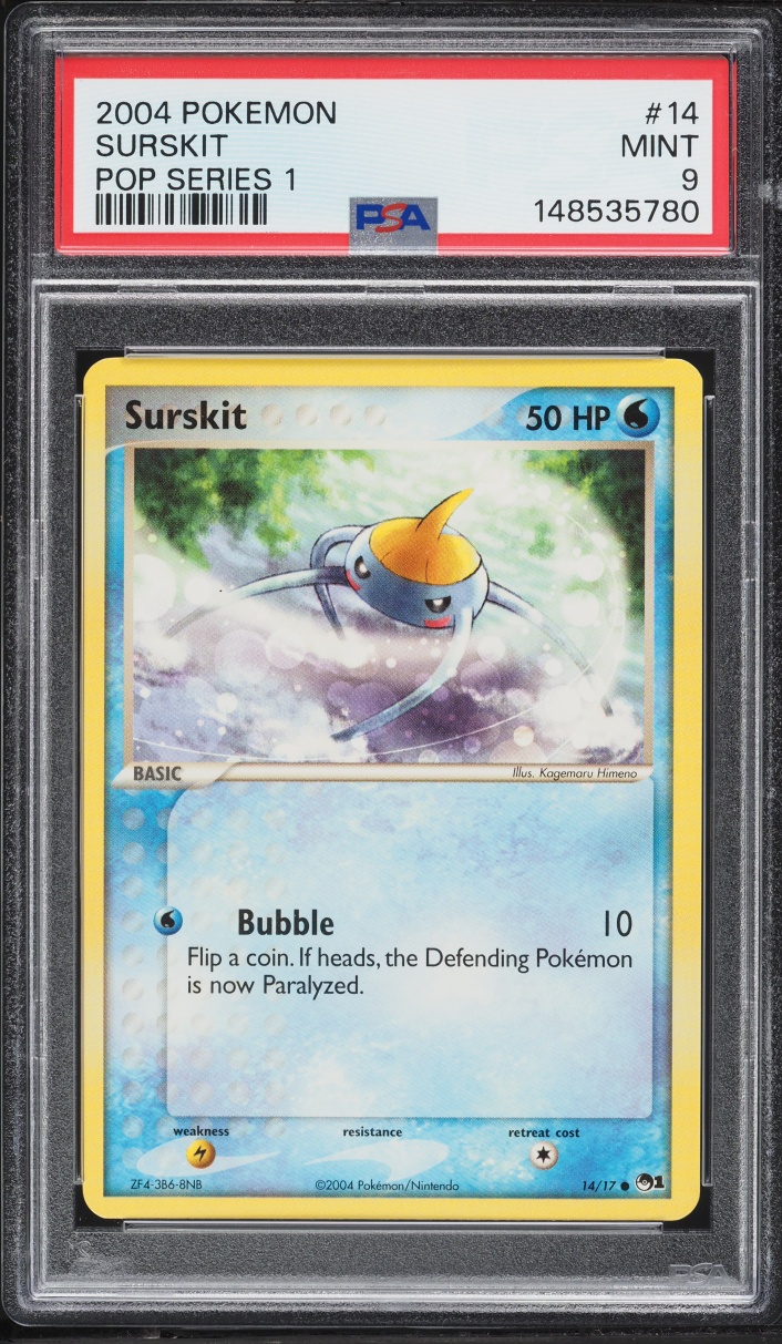 2004 Pokemon POP Series 1 Surskit #14 PSA 9 MINT