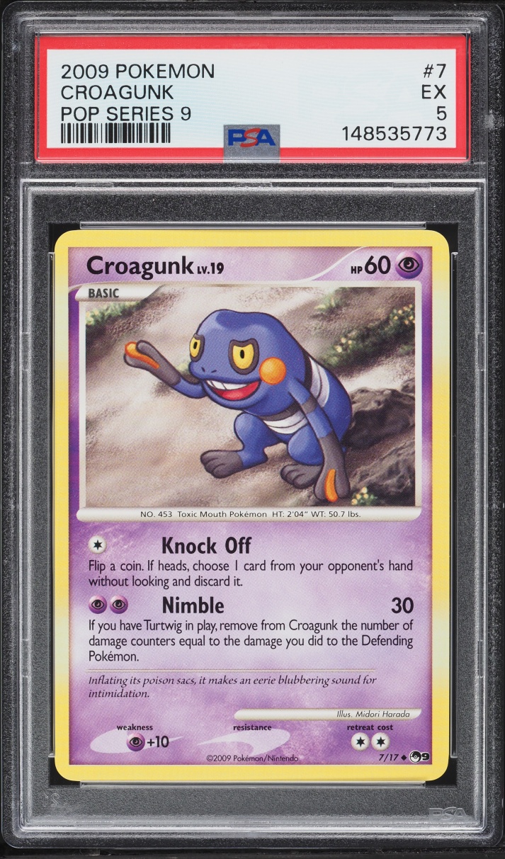 2009 Pokemon POP Series 9 Croagunk #7 PSA 5 EX