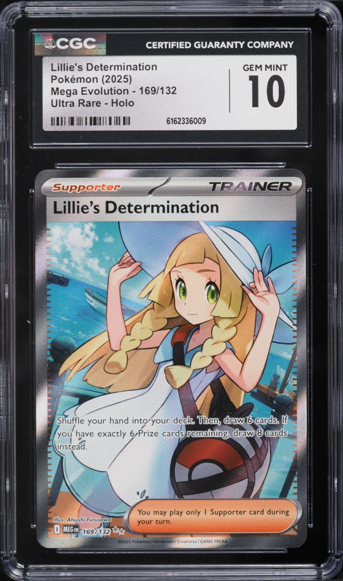 2025 Pokemon Mega Evolution Full Art Lillie's Determination #169 CGC 10 GEM MINT